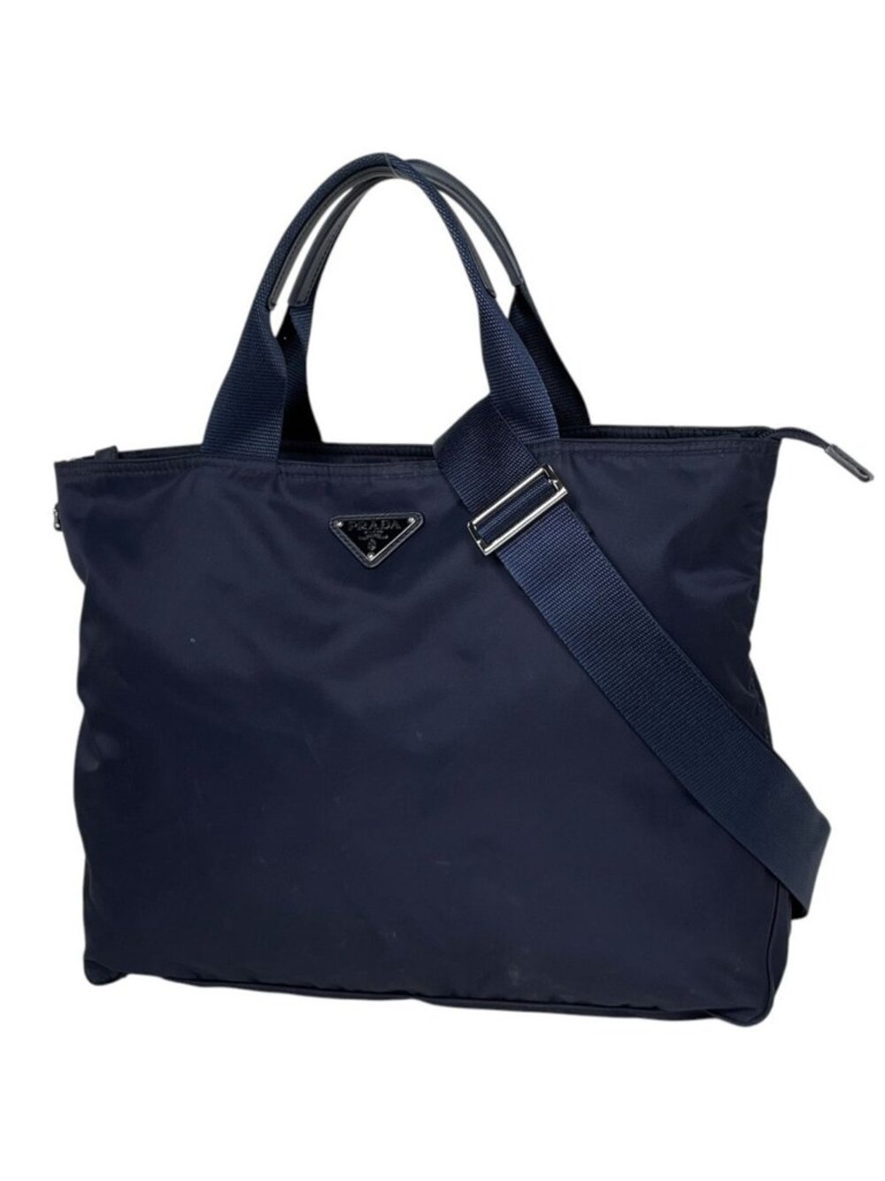 Prada Tote Bag 2-Way Nylon Navy